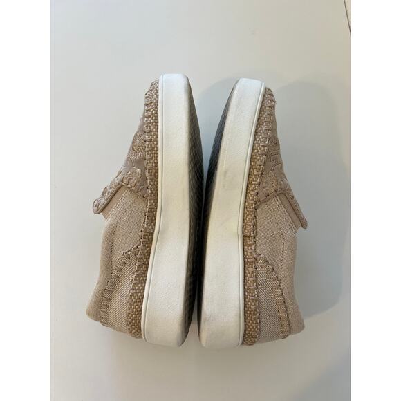 Johnny Was Floral Cecilia Sand Suede Slip On Sneaker Women Size 7.5 M Fairy Boho - Picture 9 of 12